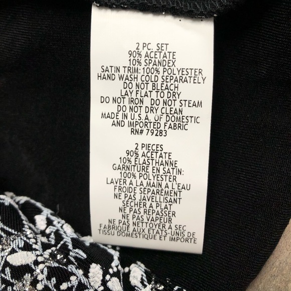 Two piece black, white and silver twin set - Picture 9 of 9